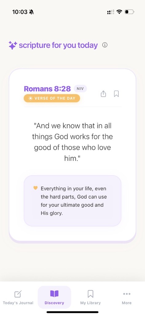 Scripture Results — personalized verse with devotional